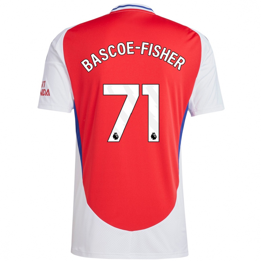 Niño Fútbol Camiseta Jakai Bascoe-Fisher #71 Rojo Blanco 1ª Equipación 2024/25