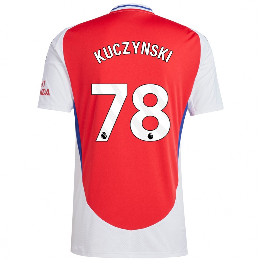 Niño Fútbol Camiseta Max Kuczynski #78 Rojo Blanco 1ª Equipación 2024/25