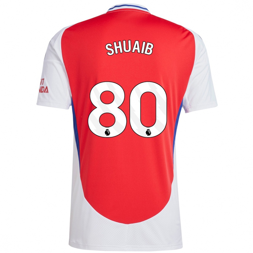 Niño Fútbol Camiseta Zac Shuaib #80 Rojo Blanco 1ª Equipación 2024/25