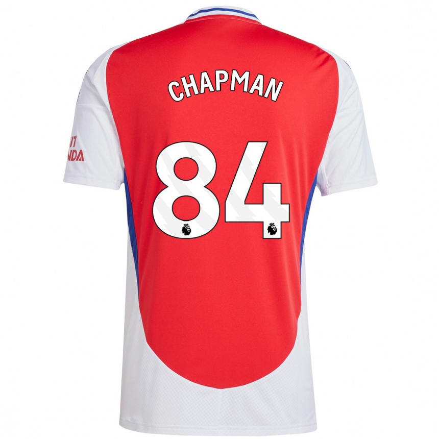 Niño Fútbol Camiseta Samuel Chapman #84 Rojo Blanco 1ª Equipación 2024/25