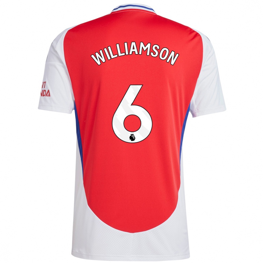 Niño Fútbol Camiseta Leah Williamson #6 Rojo Blanco 1ª Equipación 2024/25