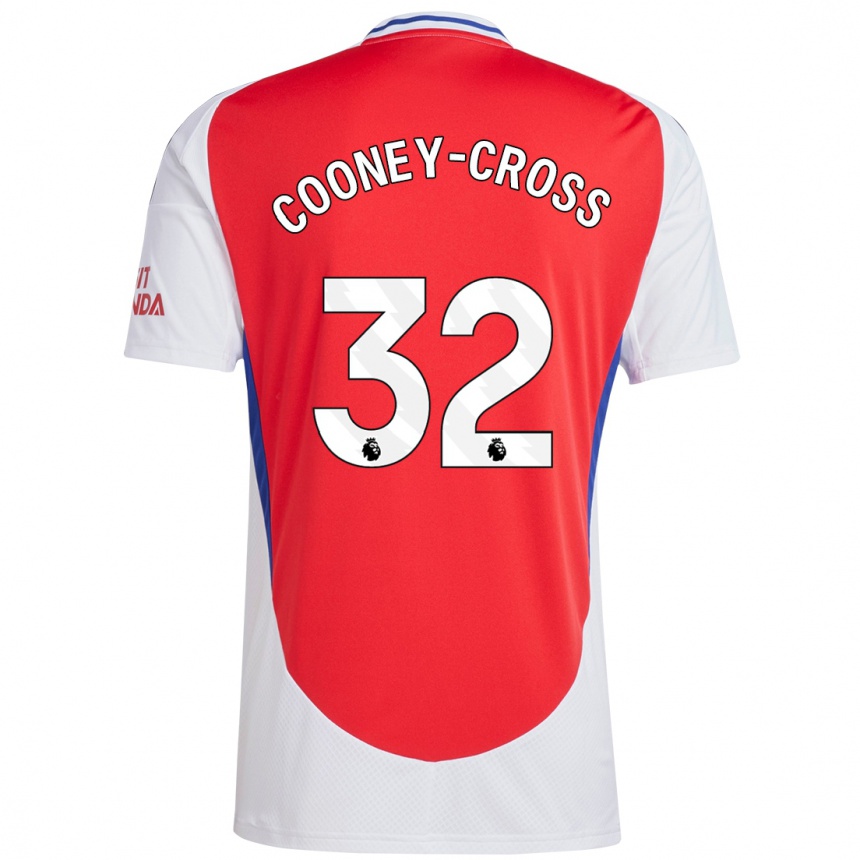 Niño Fútbol Camiseta Kyra Cooney-Cross #32 Rojo Blanco 1ª Equipación 2024/25