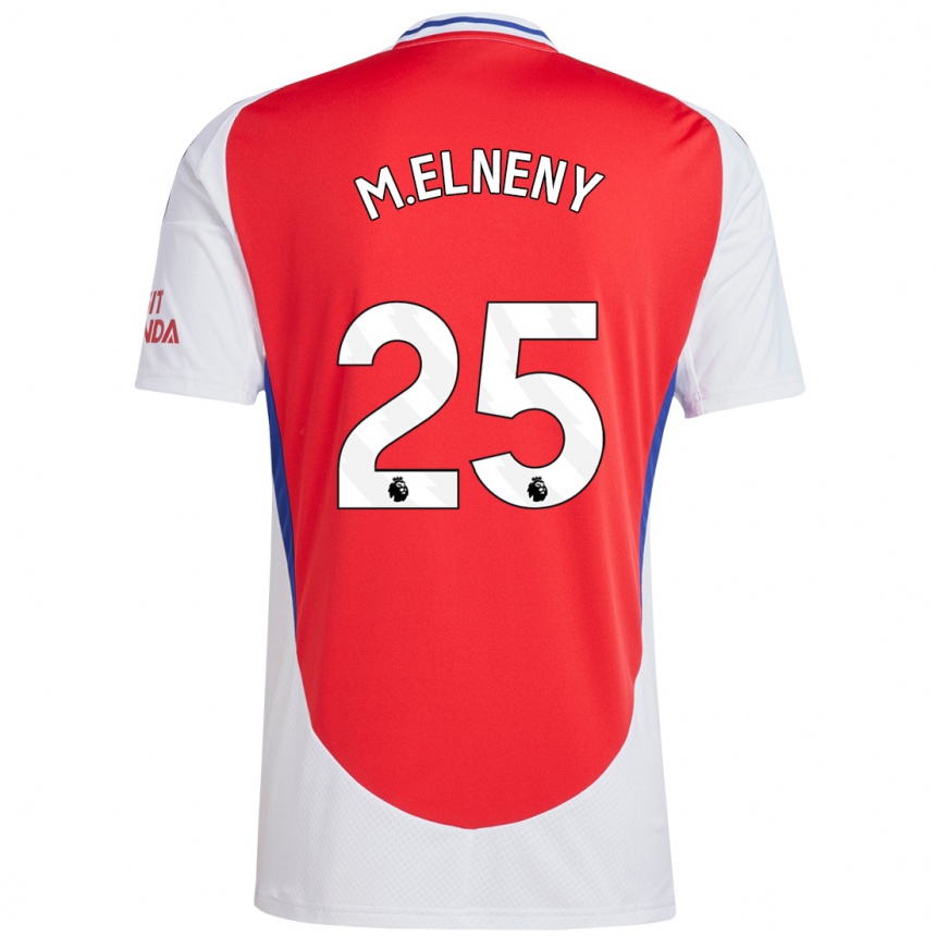 Niño Fútbol Camiseta Mohamed Elneny #25 Rojo Blanco 1ª Equipación 2024/25