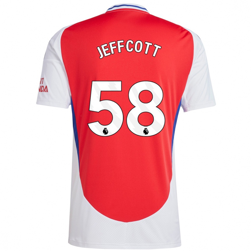 Niño Fútbol Camiseta Henry Jeffcott #58 Rojo Blanco 1ª Equipación 2024/25