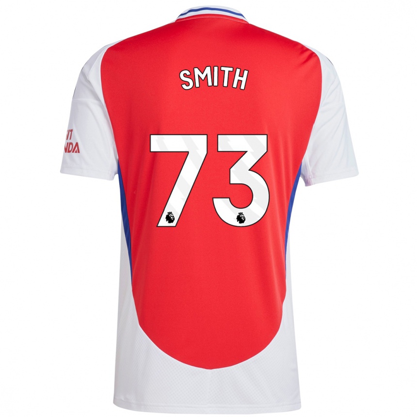 Niño Fútbol Camiseta Tom Smith #73 Rojo Blanco 1ª Equipación 2024/25