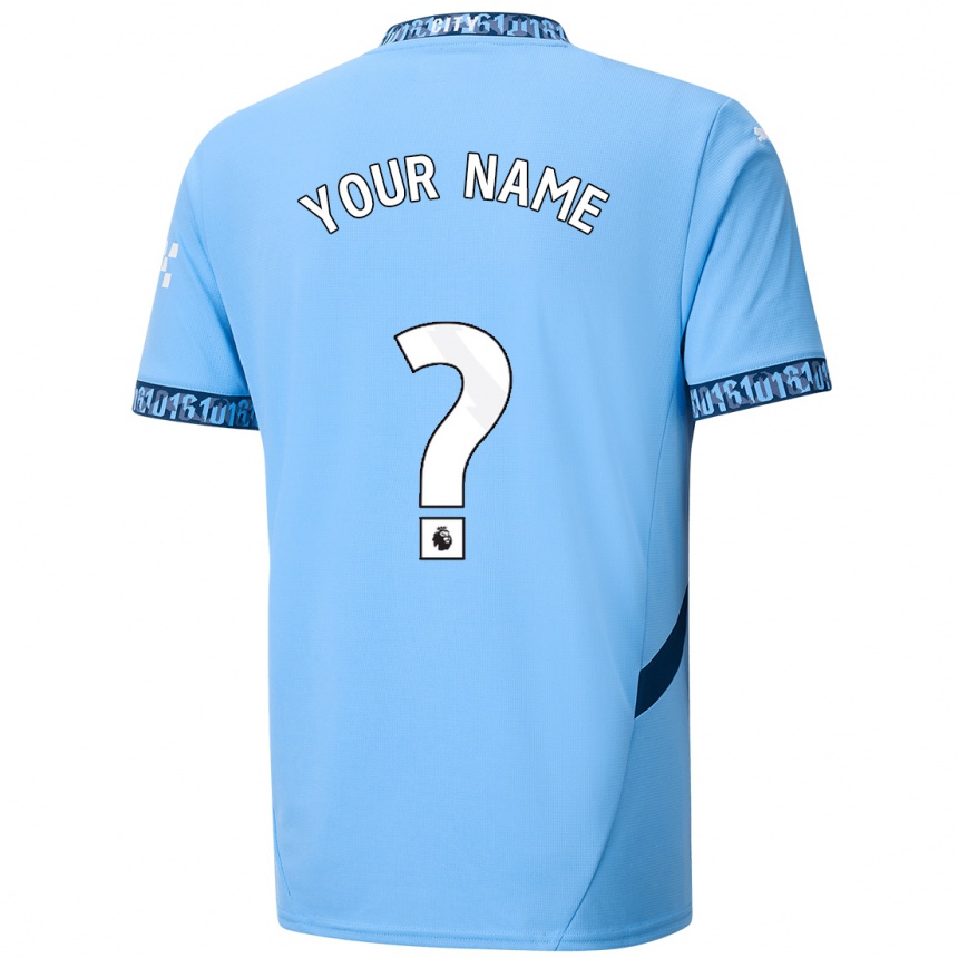 Niño Fútbol Camiseta Su Nombre #0 Azul Marino 1ª Equipación 2024/25