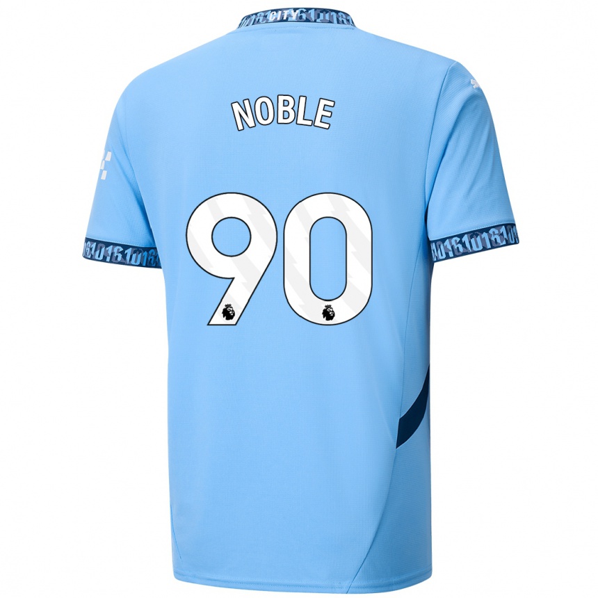 Niño Fútbol Camiseta Kian Noble #90 Azul Marino 1ª Equipación 2024/25