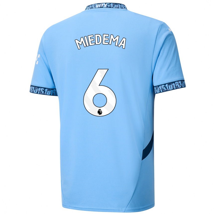 Niño Fútbol Camiseta Vivianne Miedema #6 Azul Marino 1ª Equipación 2024/25