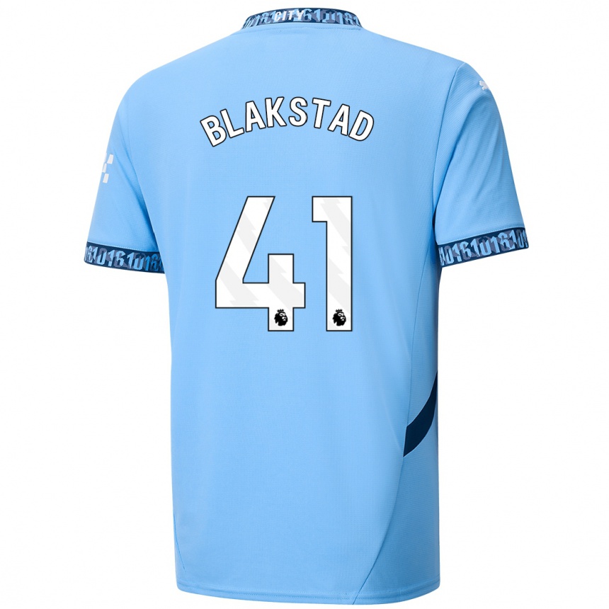 Niño Fútbol Camiseta Julie Blakstad #41 Azul Marino 1ª Equipación 2024/25