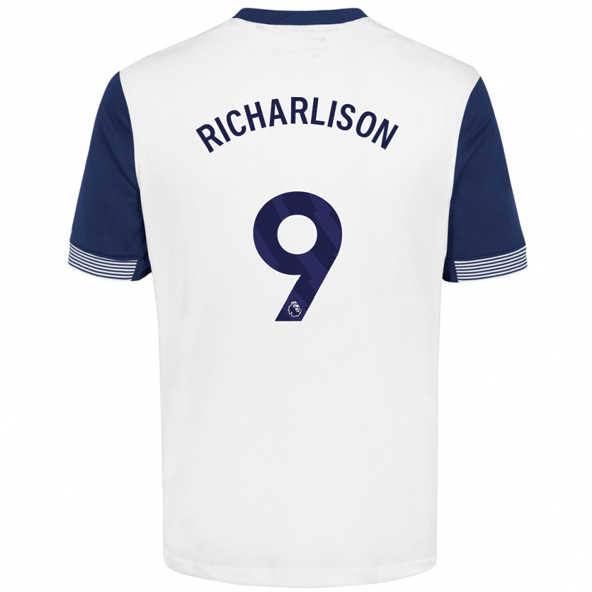 Niño Fútbol Camiseta Richarlison #9 Blanco Azul 1ª Equipación 2024/25