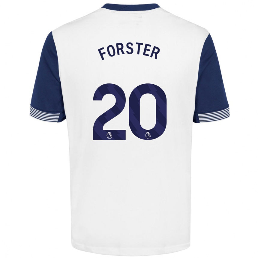 Niño Fútbol Camiseta Fraser Forster #20 Blanco Azul 1ª Equipación 2024/25