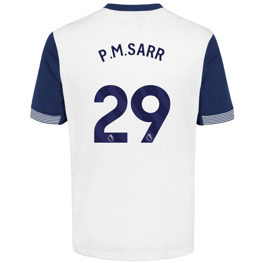 Niño Fútbol Camiseta Pape Matar Sarr #29 Blanco Azul 1ª Equipación 2024/25