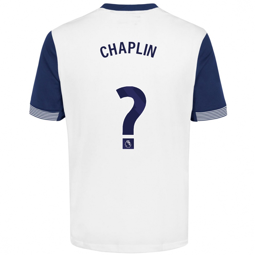 Niño Fútbol Camiseta Archie Chaplin #0 Blanco Azul 1ª Equipación 2024/25