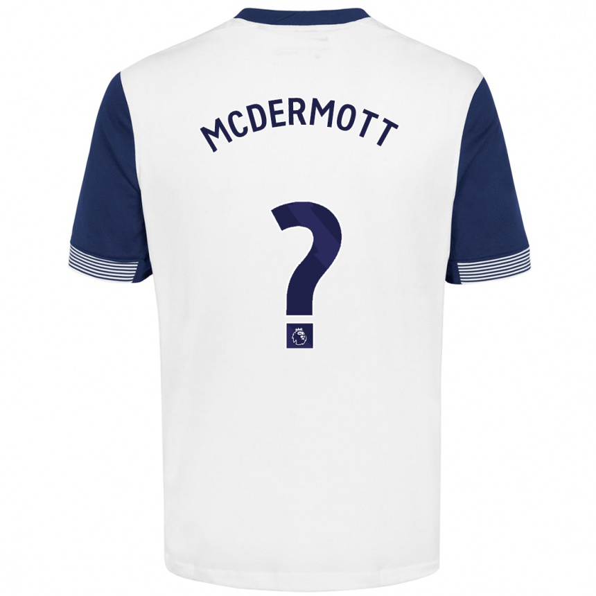 Niño Fútbol Camiseta Pele Arganese-Mcdermott #0 Blanco Azul 1ª Equipación 2024/25