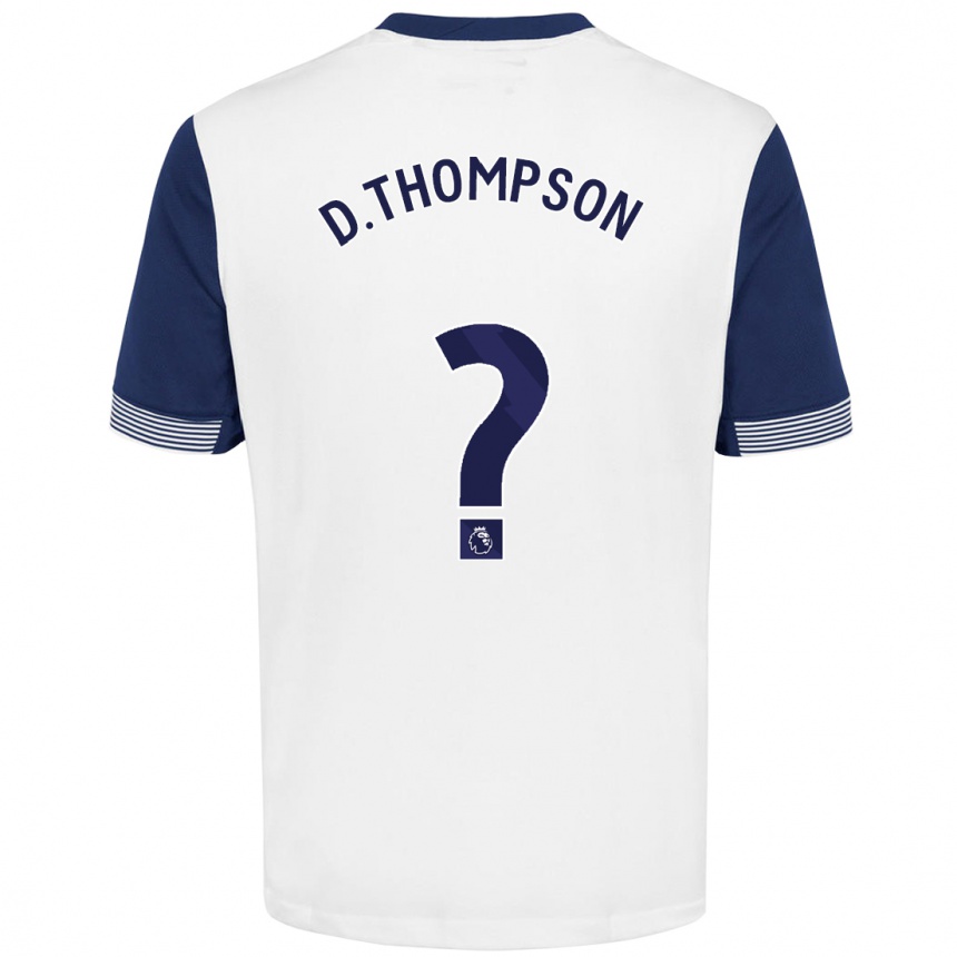 Niño Fútbol Camiseta Dylan Thompson #0 Blanco Azul 1ª Equipación 2024/25