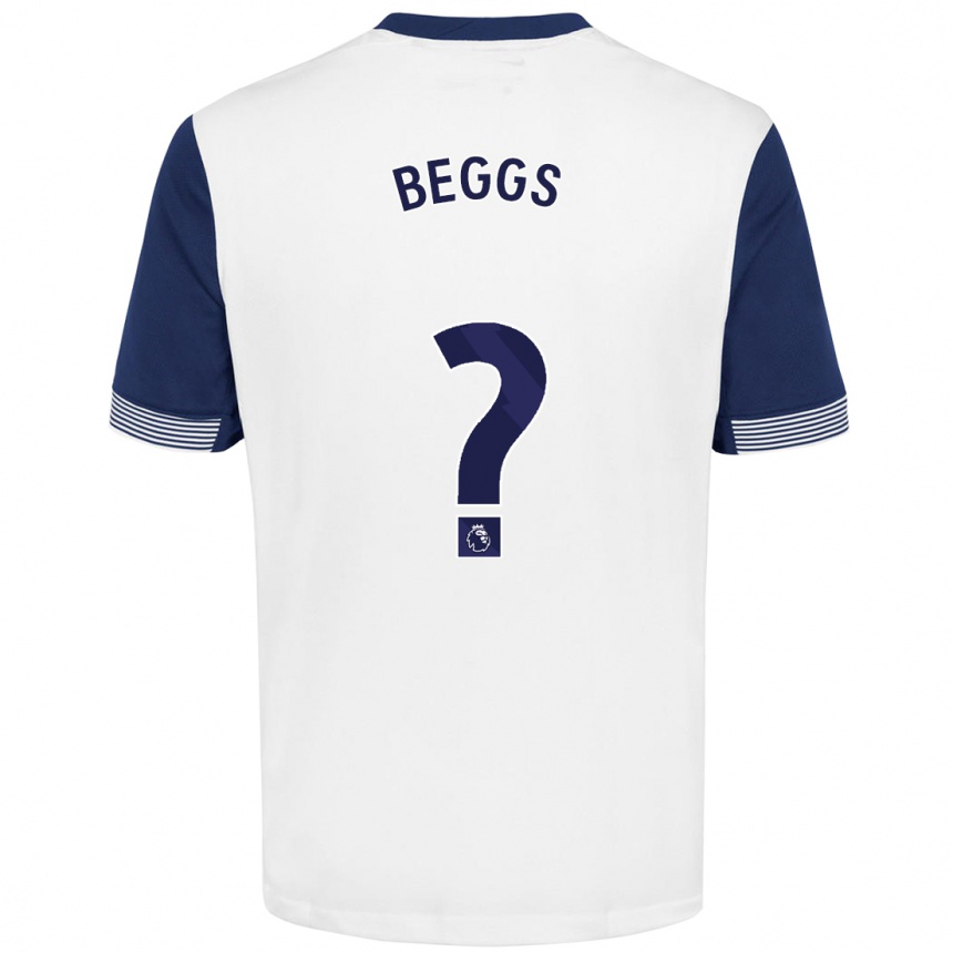 Niño Fútbol Camiseta Jamel Beggs #0 Blanco Azul 1ª Equipación 2024/25