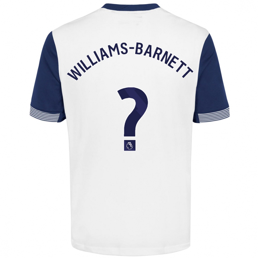 Niño Fútbol Camiseta Lucá Williams-Barnett #0 Blanco Azul 1ª Equipación 2024/25