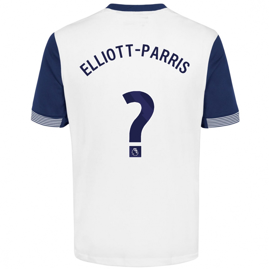 Niño Fútbol Camiseta Reiss Elliott-Parris #0 Blanco Azul 1ª Equipación 2024/25