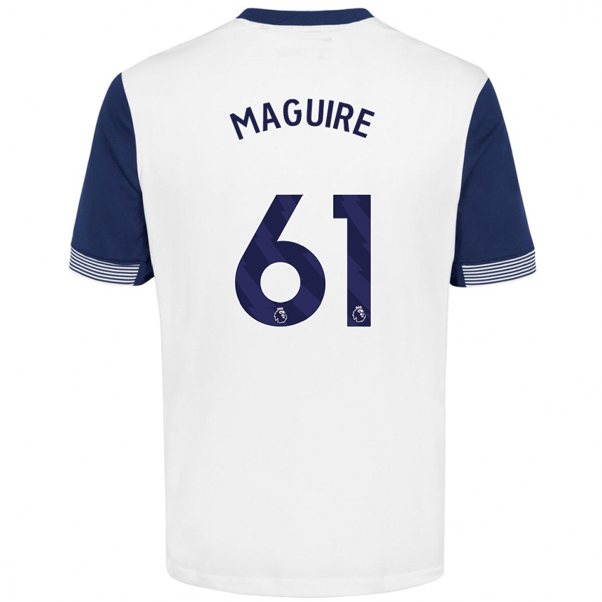 Niño Fútbol Camiseta Aaron Maguire #61 Blanco Azul 1ª Equipación 2024/25