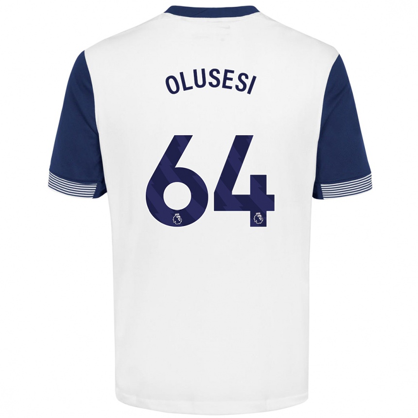 Niño Fútbol Camiseta Callum Olusesi #64 Blanco Azul 1ª Equipación 2024/25