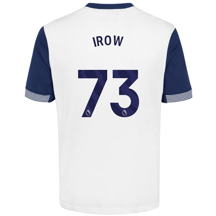 Niño Fútbol Camiseta Oliver Irow #73 Blanco Azul 1ª Equipación 2024/25