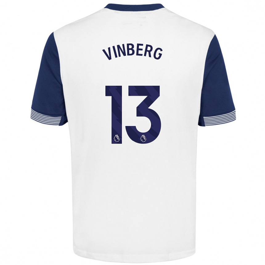 Niño Fútbol Camiseta Matilda Vinberg #13 Blanco Azul 1ª Equipación 2024/25