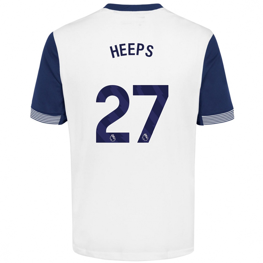 Niño Fútbol Camiseta Eleanor Heeps #27 Blanco Azul 1ª Equipación 2024/25