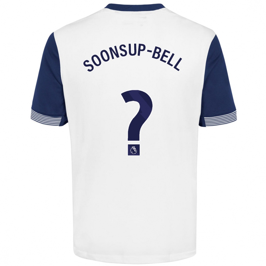 Niño Fútbol Camiseta Jude Soonsup-Bell #0 Blanco Azul 1ª Equipación 2024/25