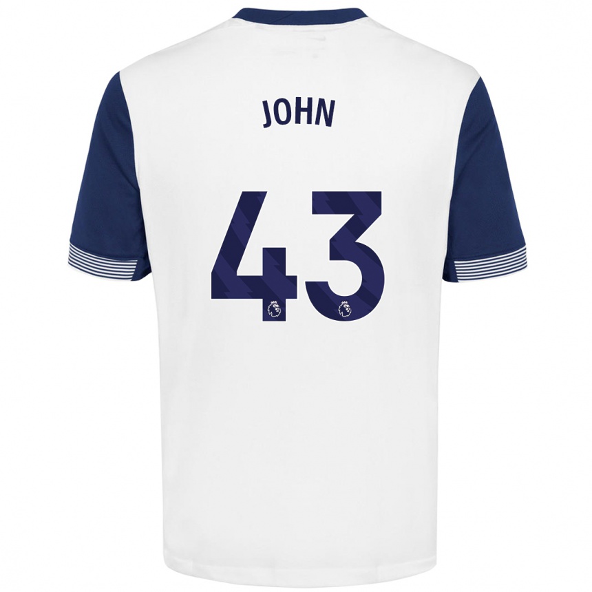 Niño Fútbol Camiseta Nile John #43 Blanco Azul 1ª Equipación 2024/25