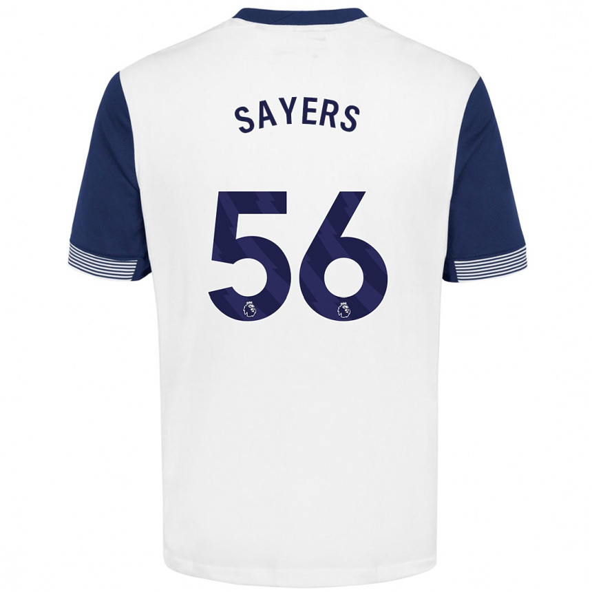 Niño Fútbol Camiseta Charlie Sayers #56 Blanco Azul 1ª Equipación 2024/25