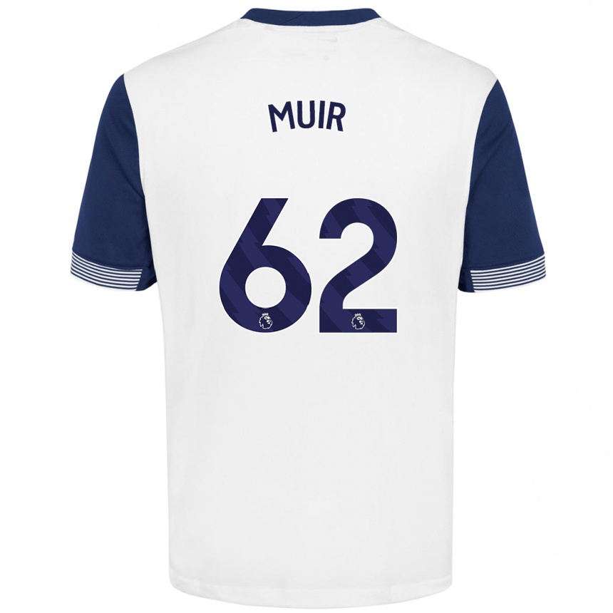 Niño Fútbol Camiseta Marqes Muir #62 Blanco Azul 1ª Equipación 2024/25