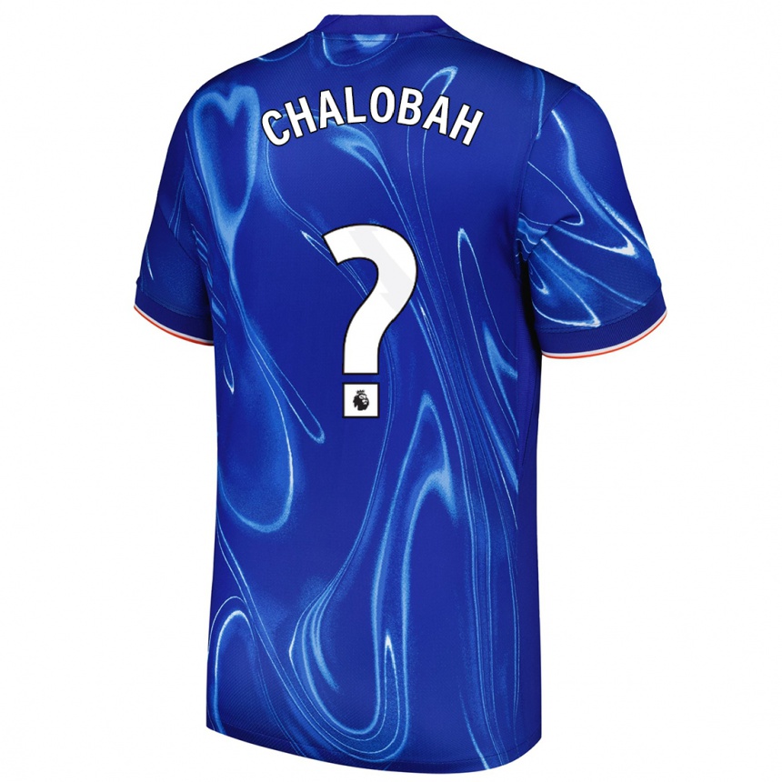 Niño Fútbol Camiseta Trevoh Chalobah #0 Azul Blanco 1ª Equipación 2024/25