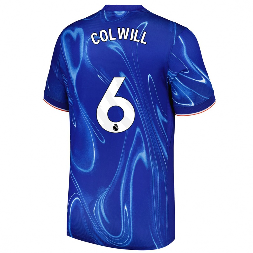 Niño Fútbol Camiseta Levi Colwill #6 Azul Blanco 1ª Equipación 2024/25