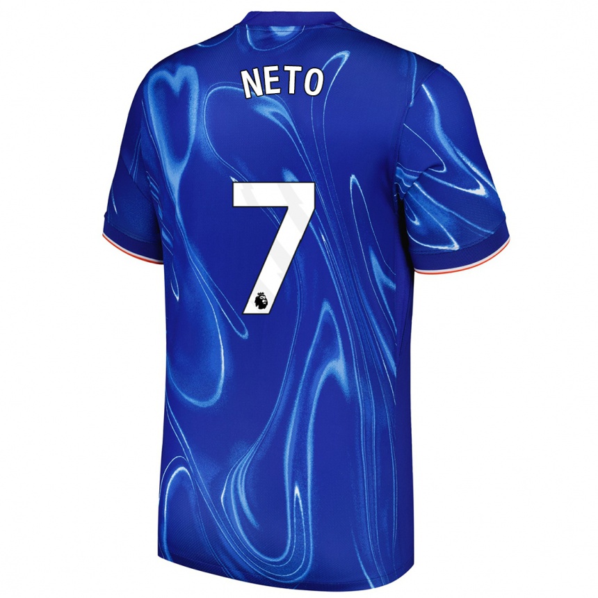 Niño Fútbol Camiseta Pedro Neto #7 Azul Blanco 1ª Equipación 2024/25