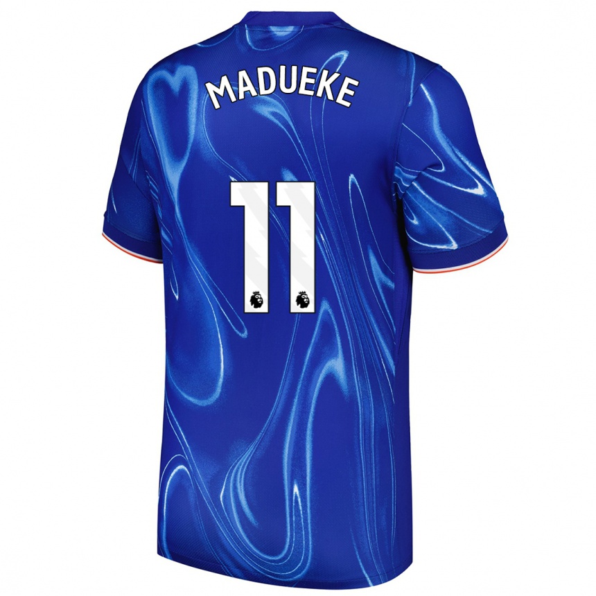 Niño Fútbol Camiseta Noni Madueke #11 Azul Blanco 1ª Equipación 2024/25