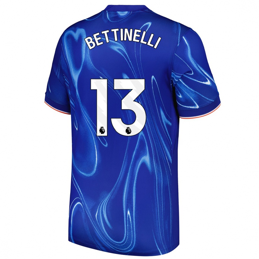 Niño Fútbol Camiseta Marcus Bettinelli #13 Azul Blanco 1ª Equipación 2024/25