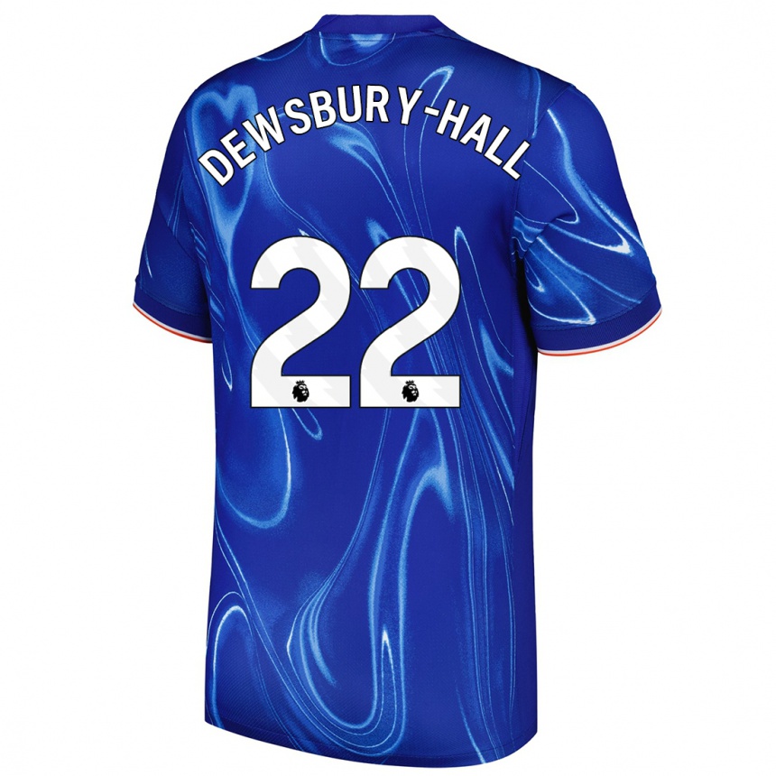 Niño Fútbol Camiseta Kiernan Dewsbury-Hall #22 Azul Blanco 1ª Equipación 2024/25