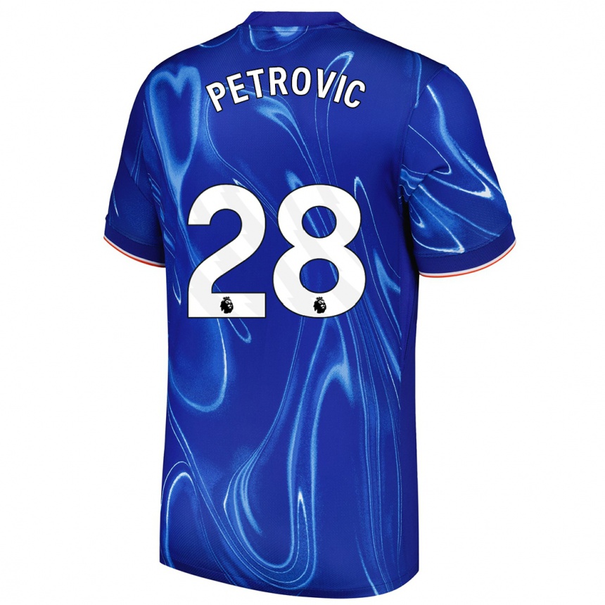 Niño Fútbol Camiseta Djordje Petrovic #28 Azul Blanco 1ª Equipación 2024/25