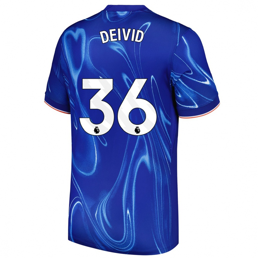 Niño Fútbol Camiseta Deivid Washington #36 Azul Blanco 1ª Equipación 2024/25