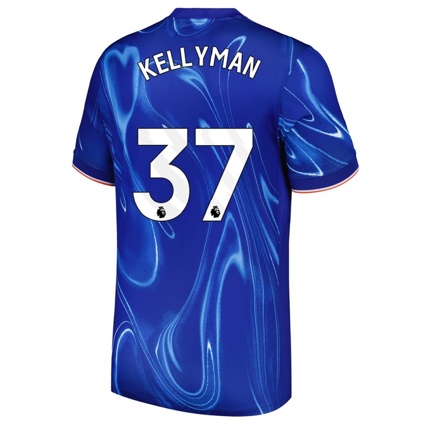 Niño Fútbol Camiseta Omari Kellyman #37 Azul Blanco 1ª Equipación 2024/25