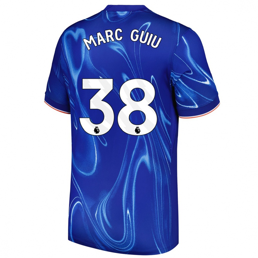 Niño Fútbol Camiseta Marc Guiu #38 Azul Blanco 1ª Equipación 2024/25