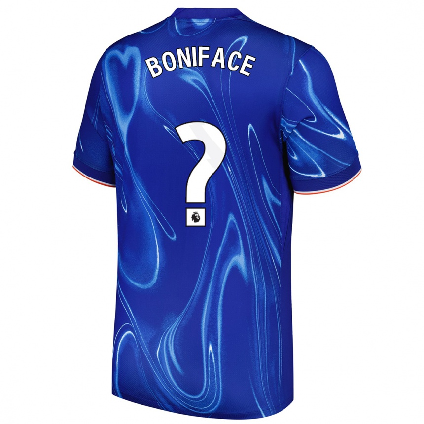 Niño Fútbol Camiseta Somto Boniface #0 Azul Blanco 1ª Equipación 2024/25