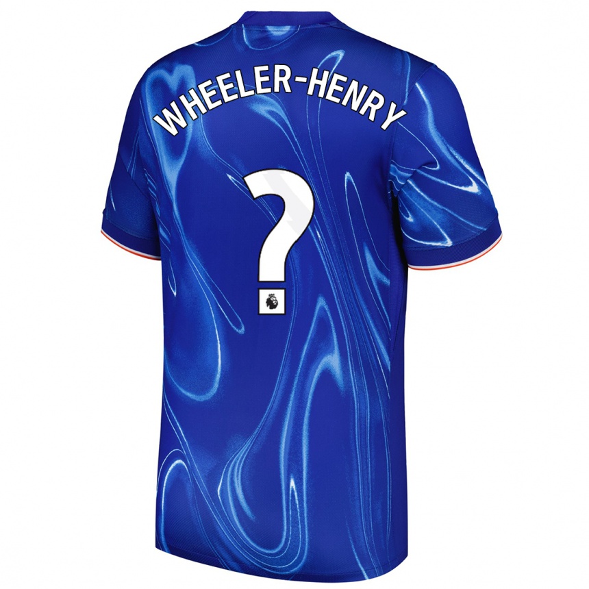 Niño Fútbol Camiseta Joseph Wheeler-Henry #0 Azul Blanco 1ª Equipación 2024/25