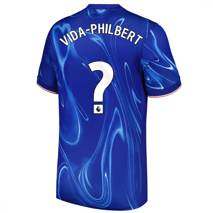 Niño Fútbol Camiseta Joel Vida-Philbert #0 Azul Blanco 1ª Equipación 2024/25