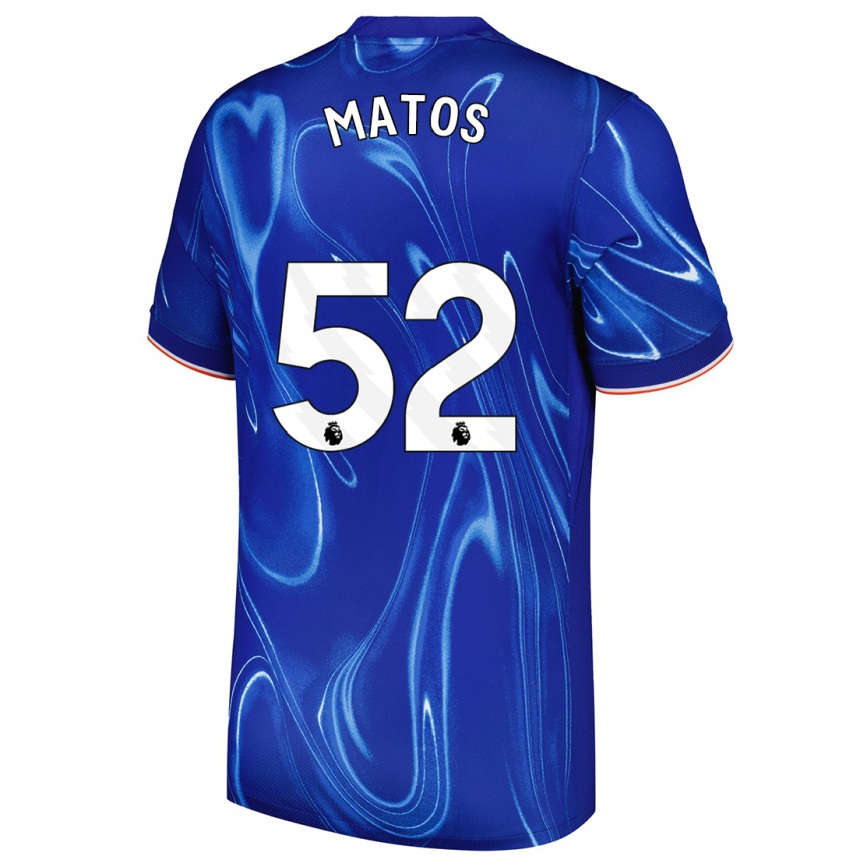 Niño Fútbol Camiseta Alex Matos #52 Azul Blanco 1ª Equipación 2024/25