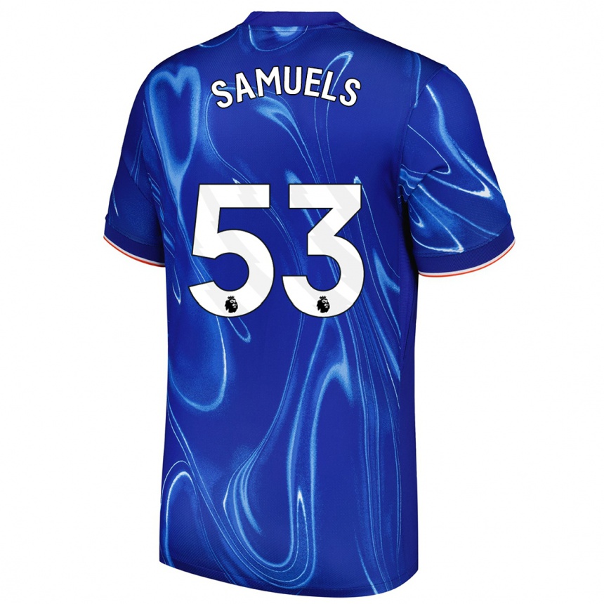 Niño Fútbol Camiseta Ishé Samuels-Smith #53 Azul Blanco 1ª Equipación 2024/25