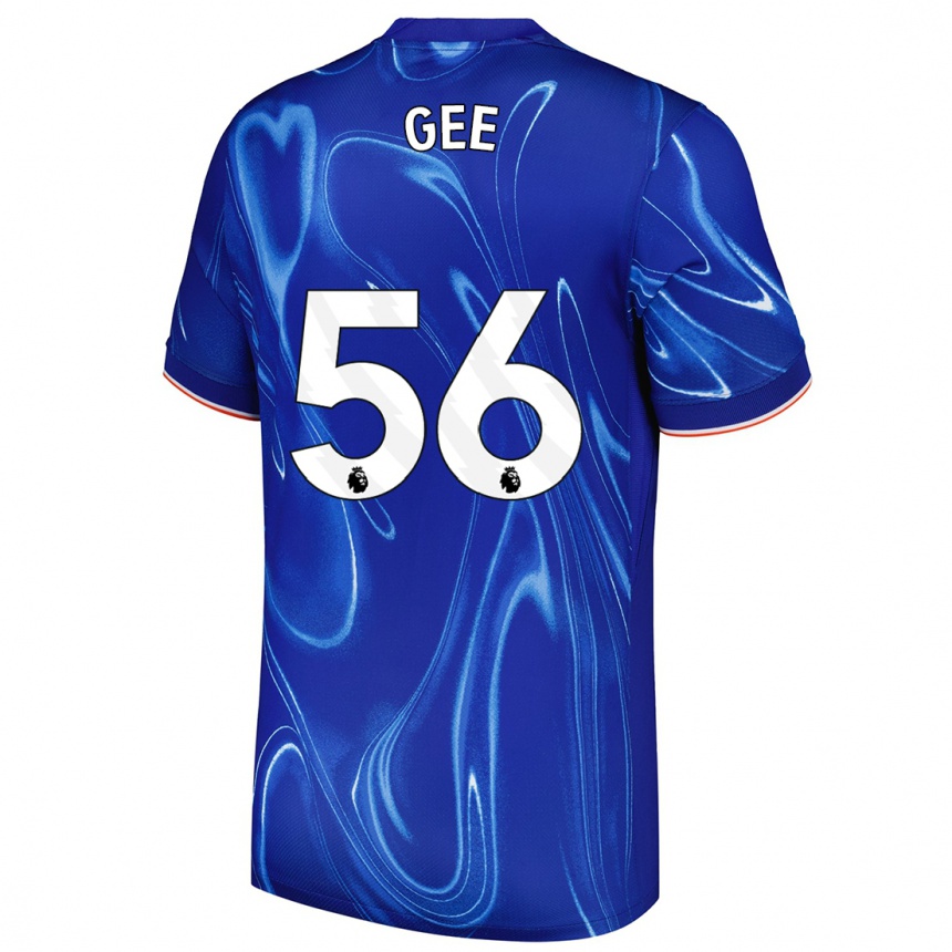 Niño Fútbol Camiseta Billy Gee #56 Azul Blanco 1ª Equipación 2024/25