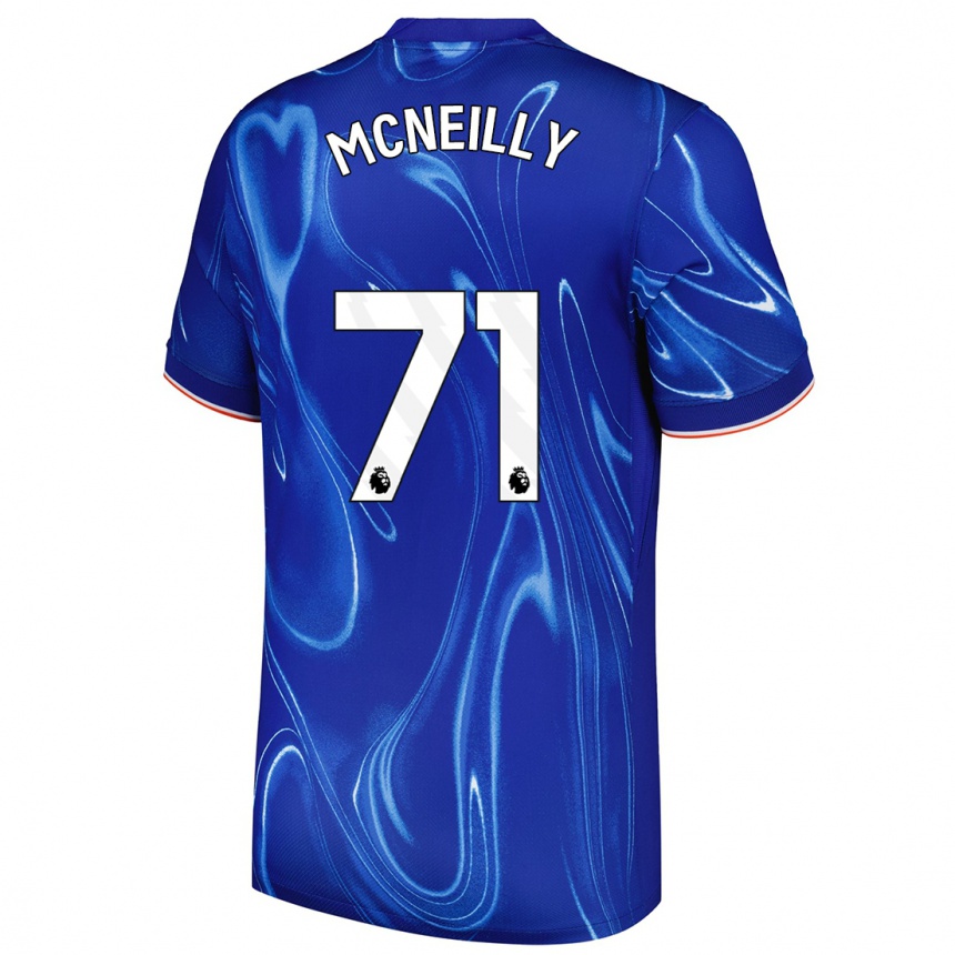 Niño Fútbol Camiseta Donnell Mcneilly #71 Azul Blanco 1ª Equipación 2024/25