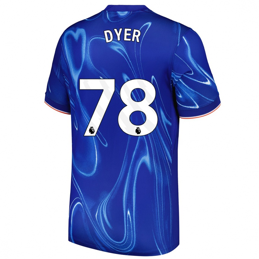 Niño Fútbol Camiseta Kiano Dyer #78 Azul Blanco 1ª Equipación 2024/25