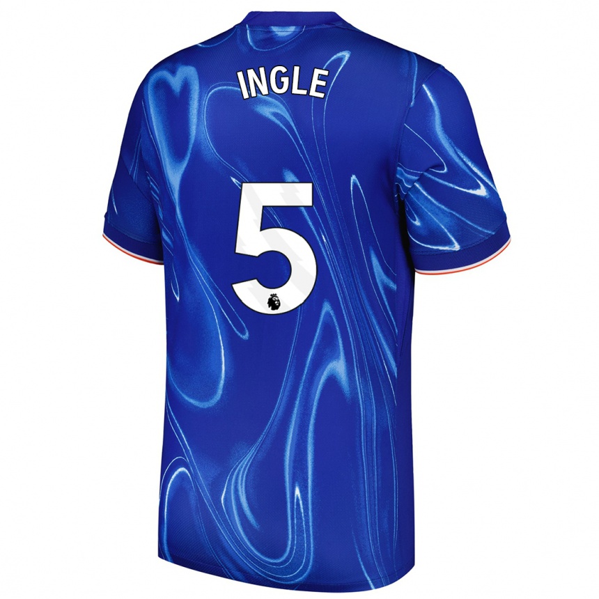 Niño Fútbol Camiseta Sophie Ingle #5 Azul Blanco 1ª Equipación 2024/25